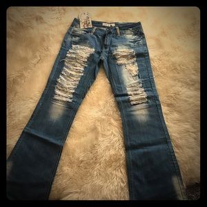 New distressed jeans